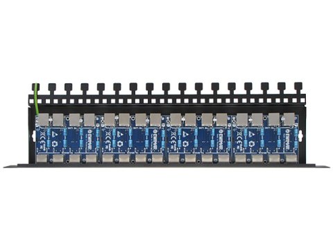 16-kanałowy panel zabezpieczający LAN z ochroną przepięciową PoE EWIMAR PTF-516R-ECO/PoE