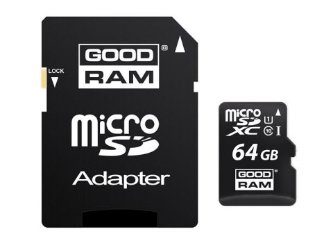 Goodram microSDXC 64GB Class 10 karta + adapter + czytnik