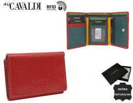 Mały, skórzany portfel damski na zatrzask — 4U Cavaldi