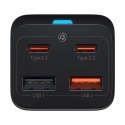 ŁAD SIEC BASEUS GaN3 PRO 2xUSB-C+2xUSB 65W BLACK