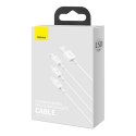 KABEL BASEUS 3IN1 SUPERIOR DATA USB DO MICRO/LIGHTNING/USB-C 1M WHITE