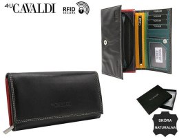 Duży, skórzany portfel damski z systemem RFID — 4U Cavaldi