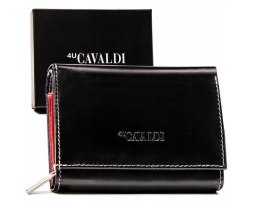 Klasyczny, skórzany portfel damski na zatrzask — 4U Cavaldi