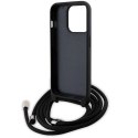 Etui Karl Lagerfeld KLHCP15LSAKCPSK do iPhone 15 Pro 6.1" hardcase czarny/black Crossbody Saffiano Metal Pin Karl & Choupette