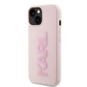 Etui Karl Lagerfeld KLHCP15S3DMBKCP do iPhone 15 6.1" różowy/pink hardcase 3D Rubber Glitter Logo