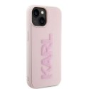 Etui Karl Lagerfeld KLHCP15S3DMBKCP do iPhone 15 6.1" różowy/pink hardcase 3D Rubber Glitter Logo