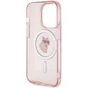 Etui Karl Lagerfeld KLHMP15XHFCCNOP do iPhone 15 Pro Max 6.7" różowy/pink hardcase IML Choupette MagSafe