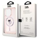 Etui Karl Lagerfeld KLHMP15XHFCCNOP do iPhone 15 Pro Max 6.7" różowy/pink hardcase IML Choupette MagSafe