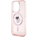 Etui Karl Lagerfeld KLHMP15LHFCCNOP do iPhone 15 Pro 6.1" różowy/pink hardcase IML Choupette MagSafe