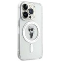 Etui Karl Lagerfeld KLHMP15LHFCKNOT do iPhone 15 Pro 6.1" transparent hardcase IML Ikonik MagSafe