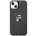 Etui Karl Lagerfeld KLHMP15SHGKCNOK do iPhone 15 6.1" czarny/black hardcase Karl&Choupette Glitter MagSafe