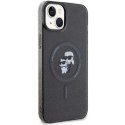 Etui Karl Lagerfeld KLHMP15SHGKCNOK do iPhone 15 6.1" czarny/black hardcase Karl&Choupette Glitter MagSafe