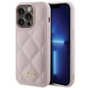 Etui Guess GUHCP15XPSQSQSP do iPhone 15 Pro Max 6.7" różowy/pink hardcase Quilted Metal Logo