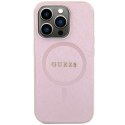 Etui Guess GUHMP15XPSAHMCP do iPhone 15 Pro Max 6.7" różowy/pink hardcase Saffiano MagSafe