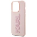 Etui Karl Lagerfeld KLHCP15L3DMBKCP do iPhone 15 Pro 6.1" różowy/pink hardcase 3D Rubber Glitter Logo