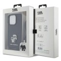 Etui Karl Lagerfeld KLHCP15LSAKCPSK do iPhone 15 Pro 6.1" hardcase czarny/black Crossbody Saffiano Metal Pin Karl & Choupette