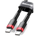 Baseus Kabel Cafule 2x USB-C QC 3A 2m PD red black