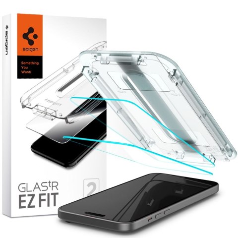 Spigen szkło hartowane GLAS.TR "EZ FIT" 2-PACK do iPhone 15 6,1" Clear