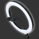 Lampa pierścieniowa LED Ring Lamp 70W 30cm Stojak Tripod uchwyt na telefon do zdjęć selfie Oświetlenie pilot + statyw 220cm czar