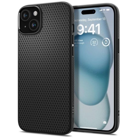 Etui do iPhone 15 Plus Spigen Liquid Air Case obudowa plecki ochronne Matte Black