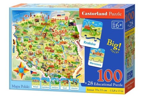 Puzzle Edukacyjna mapa Polski