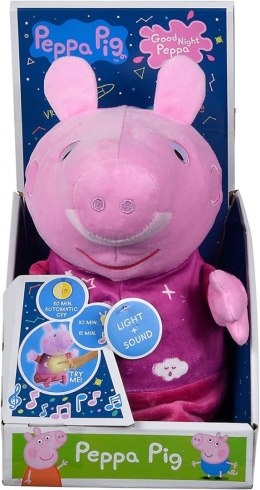 Maskotka z kołysanką i lampką Świnka Peppa 25 cm