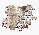 Puzzle drewniane 1000 elementów Antyczna mapa świata