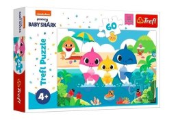 Puzzle 60 elementów Rodzina rekinów na wakacjach Baby Shark