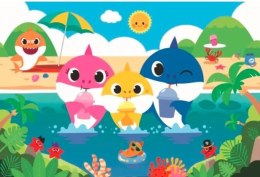 Puzzle 60 elementów Rodzina rekinów na wakacjach Baby Shark