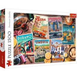 Puzzle 1500 elementów Podróże po Europie