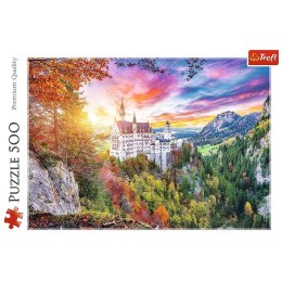 Puzzle 500 elementów Widok na zamek Neuschwanstein Niemcy