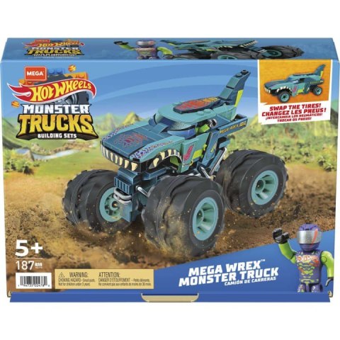 Klocki Monster Trucks Mega Wrex Pojazd do zbudowania