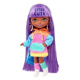 Lalka Barbie Extra Mała 7 - Kolorowa bluza/Fioletowe włosy
