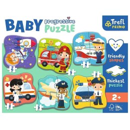 Układanka Baby Progressive Puzzle Zawody i pojazdy