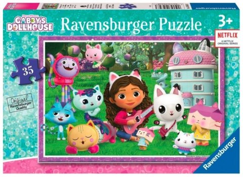 Puzzle 35 elementów Koci Domek Gabi