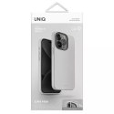 Etui UNIQ Lino Hue do iPhone 15 Pro 6.1" Magclick Charging jasnoszary/chalk grey
