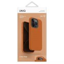 Etui UNIQ Lino Hue do iPhone 15 Pro 6.1" Magclick Charging pomarańczowy/sunset orange
