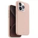 Etui UNIQ Lino Hue do iPhone 15 Pro 6.1" Magclick Charging różowy/blush pink