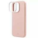 Etui UNIQ Lino Hue do iPhone 15 Pro Max 6.7" Magclick Charging różowy/blush pink