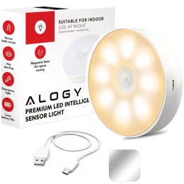 Lampka lampa LED czujnik ruchu zmierzchu nocna Alogy Sensor Light Bezprzewodowa oświetlenie meblowe Światło ciepłe 3000k