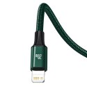 KABEL BASEUS RAPID SERIES 3W1 20W 1.5M MICRO USB/USB-C/LIGHTNING GREEN