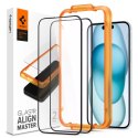 Szkło hartowane Spigen Alm Glass FC 2-Pack do Apple iPhone 15 Black