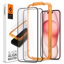 Szkło hartowane Spigen Alm Glass FC 2-Pack do Apple iPhone 15 Plus Black