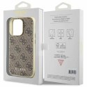 Etui Guess GUHCP15XGF4GBR do iPhone 15 Pro Max 6.7" brązowy/brown hardcase 4G Charms Collection