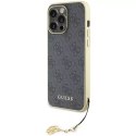 Etui Guess GUHCP15XGF4GGR do iPhone 15 Pro Max 6.7" szary/grey hardcase 4G Charms Collection