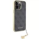 Etui Guess GUHCP15XGF4GGR do iPhone 15 Pro Max 6.7" szary/grey hardcase 4G Charms Collection