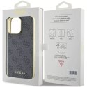 Etui Guess GUHCP15XGF4GGR do iPhone 15 Pro Max 6.7" szary/grey hardcase 4G Charms Collection