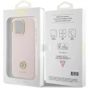 Etui Guess GUHCP15XM4DGPP do iPhone 15 Pro Max 6.7" różowy/pink hardcase Silicone Logo Strass 4G