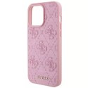 Etui Guess GUHCP15XP4EPMP do iPhone 15 Pro Max 6.7" różowy/pink hardcase Leather 4G Stamped