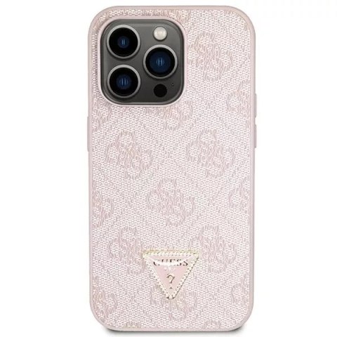 Etui Guess GUHCP15XP4TDSCPP do iPhone 15 Pro Max 6.7" różowy/pink hardcase Crossbody 4G Metal Logo
